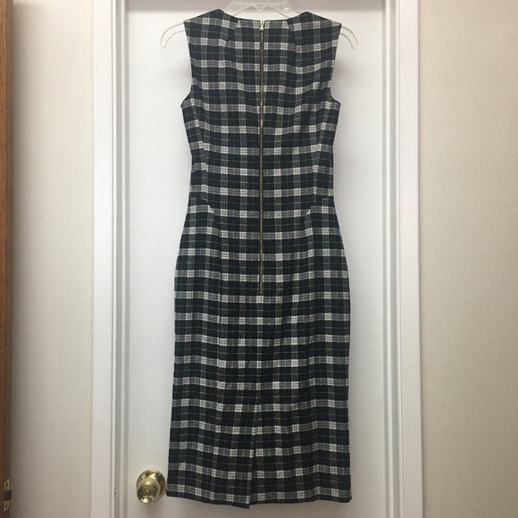 NWT DOLCE & GABBANA Black White Plaid Tartan Dress - Picture 7 of 9